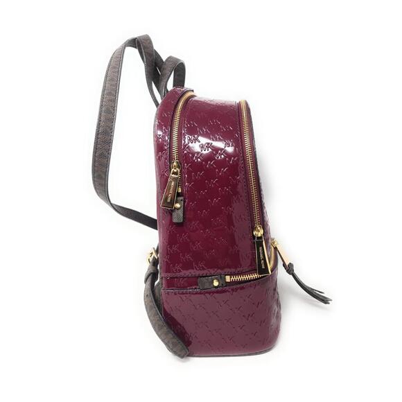 Michael Kors Rhea Zip Medium Backpack Handbag Purse, Dark Berry, One Size NEW - Picture 4 of 7